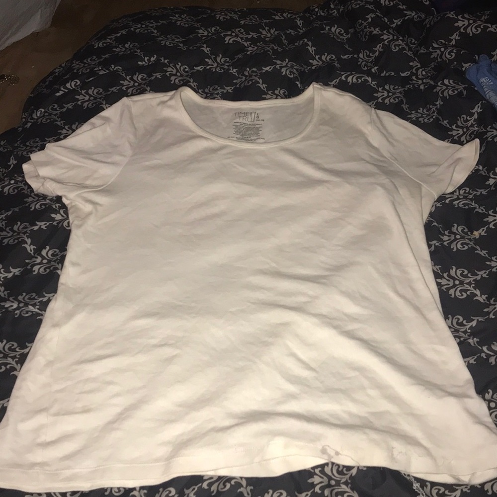 white (no stains) size large (12-14) cotton shirt